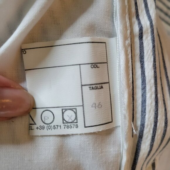 Amina Rubinacci Napoli Stripped Made in Italy Pants - Size 46 Italy/ 10 US - Picture 12 of 13
